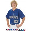 Piped Poly-Tuff Full Button Baseball Jersey